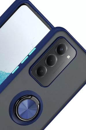 Newface Xiaomi Redmi 15 4G Montreal Yüzüklü Silikon Kapak - Lacivert