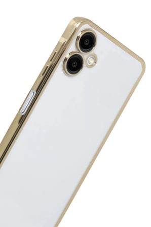 Newface Samsung Galaxy A07 4G Razer Lensli Silikon - Gold