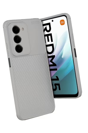 Newface Xiaomi Redmi 15 4G Auto Focus Karbon Kapak - Gri