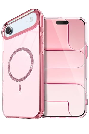Newface Apple iPhone 17 Air Live Diamond Magsafe Kapak - Pembe