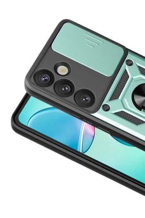 Newface Samsung Galaxy S26 Plus Pars Lens Yüzüklü Silikon - Yeşil