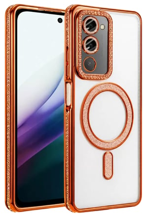 Newface Xiaomi Redmi 15 4G Joke Simli Magneticsafe Kılıf - Turuncu