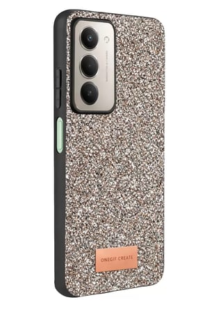 Onegif Xiaomi Redmi 15 4G Bright Simli Kapak - Gümüş