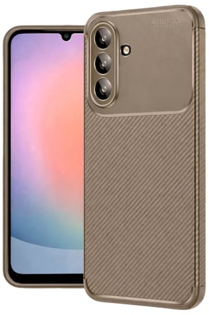 Newface Samsung Galaxy A37 5G Auto Focus Karbon Kapak - Kahverengi