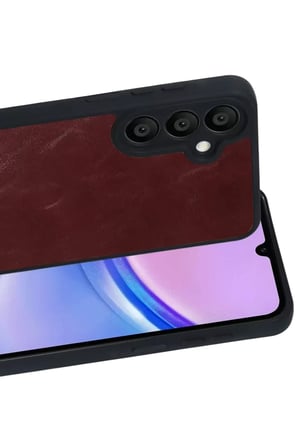 Newface Samsung Galaxy A37 5G Aras Deri Kapak - Bordo