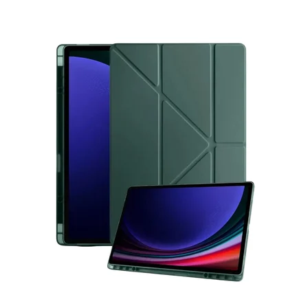 Newface Samsung Galaxy X730 Tab S11 Kalemlikli Mars Tablet Kılıfı - Koyu Yeşil