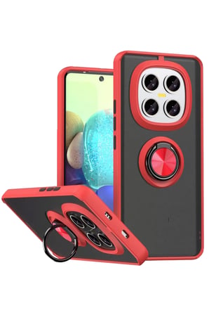 Newface Xiaomi Redmi Note 15 Pro 5G Montreal Yüzüklü Silikon Kapak - Kırmızı