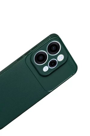 Newface Oppo Reno 15 Auto Focus Karbon Kapak - Koyu Yeşil