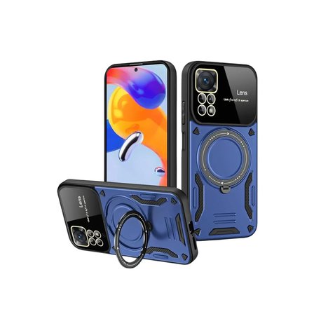 Newface Realme 11 Pro Plus Joy Lens Standlı Kapak - Lacivert