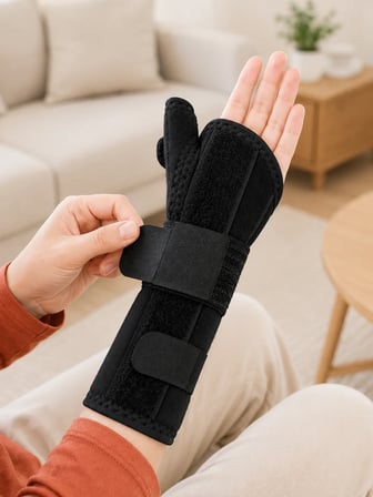 Başparmak ve El Bilek Destek Ateli Metal Destekli Ayarlanabilir Cırtlı Bileklik