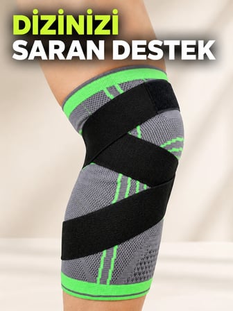Ayarlanabilir Diz Desteği Çapraz Bantlı Spor Koşu Fitness Dizliği