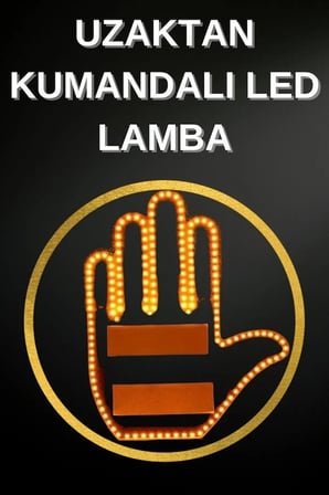 Led Işık El İşareti Araç Camı İçin Uzaktan Kumandalı