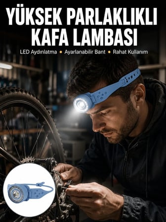 Hafif ve Taşınabilir Kamp Kafa Lambası Ayarlanabilir Işık Yeni Nesil
