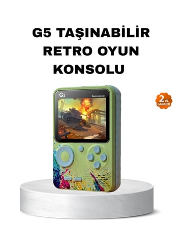 G5 Retro Oyun Konsolu 500 Klasik Oyunlu 3 İnç HD Ekran ve TV Bağlantılı