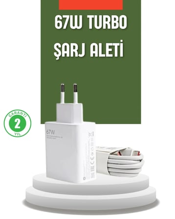 67 Watt Turbo Şarj Cihazı Redmi Note 10 11 12 Uyumlu
