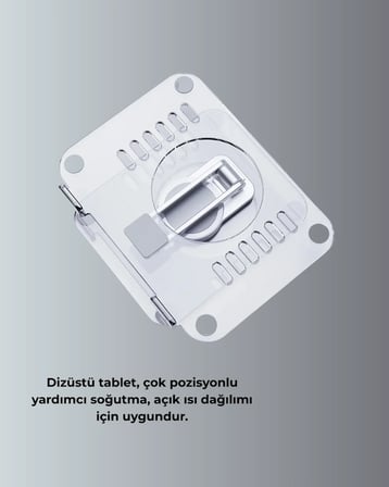 Katlanabilir Tablet Standı Ayarlanabilir Kaymaz Şeffaf Tasarım