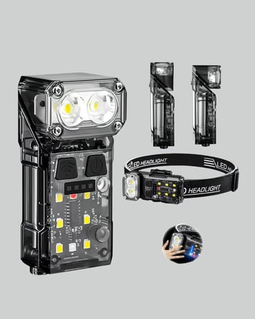 3’ü 1 Arada LED Far Şarj Edilebilir Sensörlü Manyetik 10 Saat Kullanım