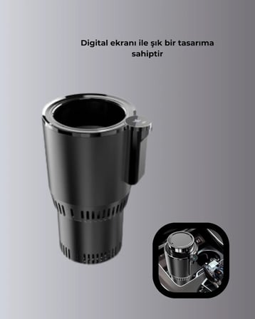 Araç İçi Isıtıcı Soğutucu Bardaklık 60°C Isıtma -4°C Soğutma