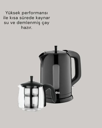Sıcak Tutma Özellikli 2’si 1 Arada Çay Makinesi ve Su Isıtıcı