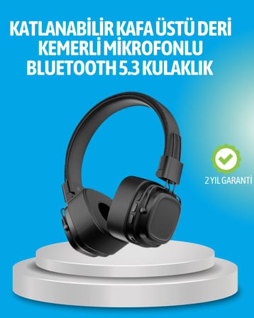 Deep Bass Destekli Kablosuz Katlanabilir Kulak Üstü Kulaklık