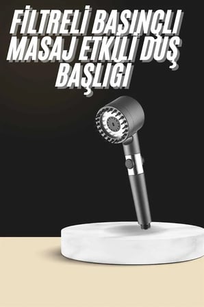 Duş Başlığı Profesyonel Masaj Başlıklı 3 Modlu Yeni Nesil Masaj Uçlu Su Tasarruflu