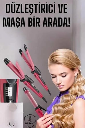 Saç Şekillendirici Düzleştirici Ve Maşa Isı Ayarlı