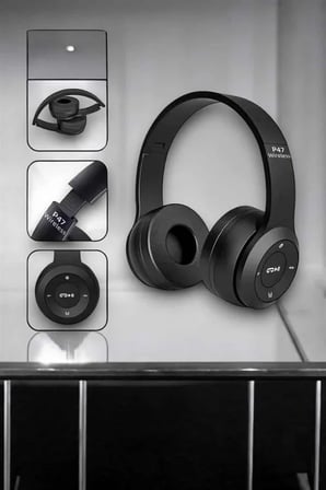 Kulak Üstü TF Kart ve AUX Destekli Ergonomik Bluetooth Kulaklık