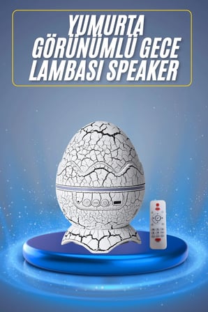 Bluetooth Hoparlör Dinozor Yumurtası Gece Masa Lambası Projektör