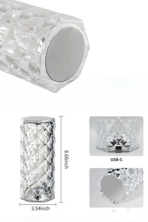 Yeni Nesil Modern Kristal Masa ve Gece Lambası Dokunmatik Renk Değiştirebilen