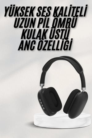 Yeni Nesil Bluetooth Kulaklık Kulak Üstü ANC Özelliği Yüksek Ses Kaliteli