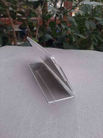 Şeffaf Değiştirilebilir Yatay Masaüstü Isimlik - 20x7 Cm