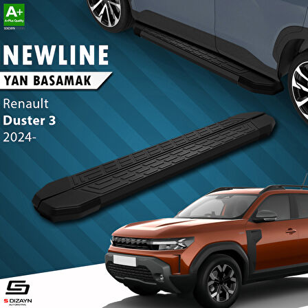 S-Dizayn Renault Duster 3 NewLine Siyah Yan Basamak 183 Cm 2024 Üzeri A+ Kalite