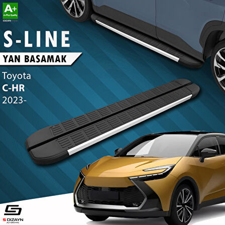 S-Dizayn Toyota C-HR 2 S-Line Aluminyum Yan Basamak 173 Cm 2023 Üzeri A+ Kalite