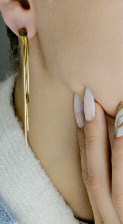 Sallantılı Ezme Zincir Küpe