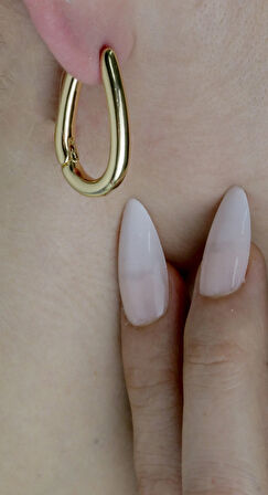 Boru Form Halka Küpe