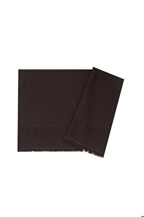 Elegance Monogram Polyester Şal - 913 Füme adı 911 - Siyah