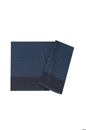 Elegance Monogram Şal - 1090100-921 - Lacivert