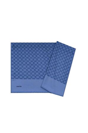 Elegance Monogram Şal - 1090100-922 - Mavi