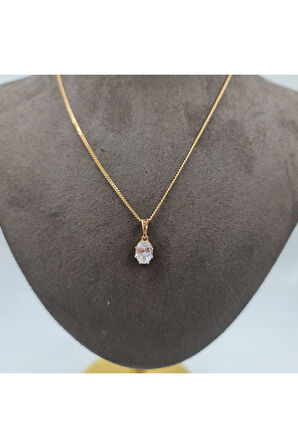 Rose Oval Tektaş Kadın Kolye