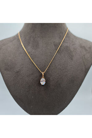 Rose Oval Tektaş Kadın Kolye