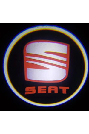 Seat ile Uyumlu Yeni Nesil Pilli Yapıştırmalı Led Işıklı Çift Sensörlü Kapı Altı Logo