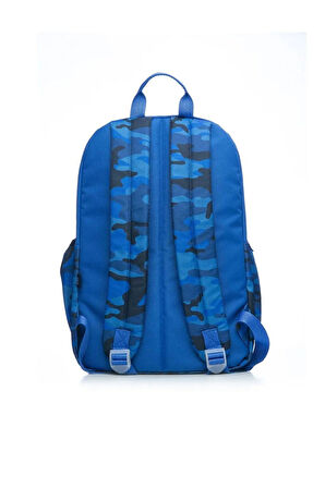 SEÇTİM ALDIM KİDS OKUL ÇANTASI 03342 MAVİ KAMUFLAJ ÜÇ BÖLMELİ