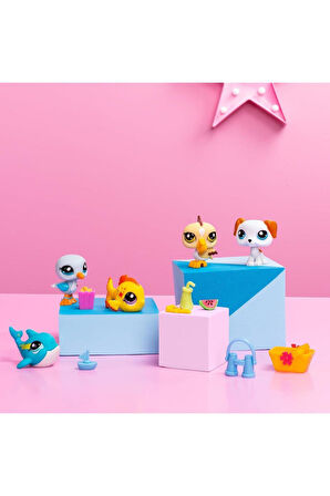 SEÇTİM ALDIM LİTTLEST PET SHOP MİNİŞLER PLAJ TEMALI 5 Lİ MİNİŞ FİGÜR 4+