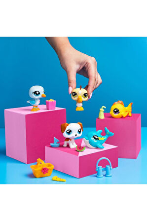 SEÇTİM ALDIM LİTTLEST PET SHOP MİNİŞLER PLAJ TEMALI 5 Lİ MİNİŞ FİGÜR 4+