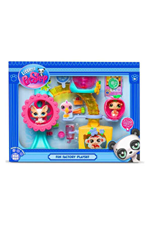 SEÇTİM ALDIM LİTTLEST PET SHOP MİNİŞLER 519 EĞLENCE FABRİKASI OYUN SETİ 2 Lİ MİNİŞ