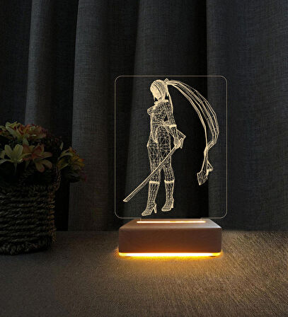 3D Led Gece Lambası Ninja Anime Karakteri 3D Led Lambas Doğum Günü Hediyesi