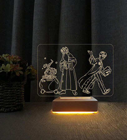 3D Led Gece Lambası Harry Potter Tasarımlı Doğum Günü Hediyesi