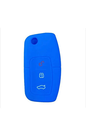 Fiesta Focus B-max Kuga Silikon Anahtar Koruma Kılıfı Mavi Renk