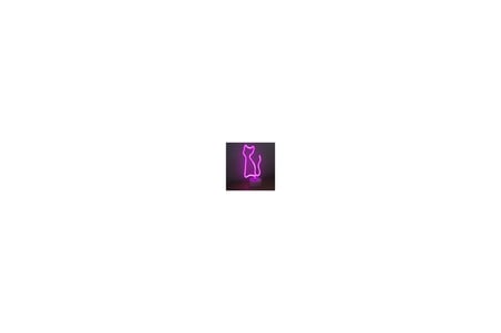 Neon Işıklı Kedi Lamba Pil ve Usb Pembe Işık MZ6200-260