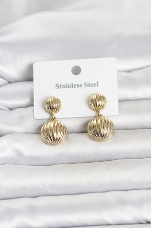 316L Çelik Gold Renk Vintage Model Kadın Küpe TJ-BKP11837